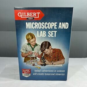 Vintage Gilbert Power Professional Microscope and Lab Set 13051